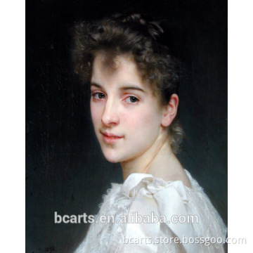 Classical girl face art famous painting by numbers